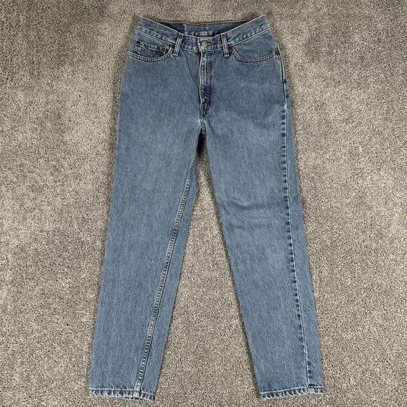 Vtg Levis 512 Jeans Women’s 11 S 28x29 High Waist Tapered Leg Denim Y2K Grunge - Picture 1 of 14